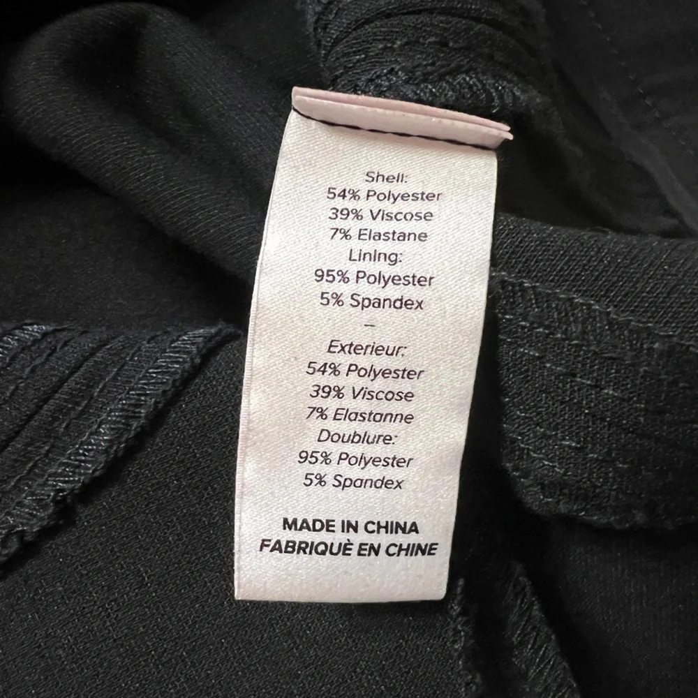 Cinq a Sept | Button Hem Flare Pants High Rise Ponte Knit Trousers Black Size 6